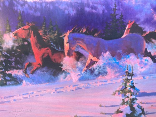 Beyond the Blue Rockies de Dan Mieduch 1996 edición limitada impresión #90/750 sin marco - Imagen 2 de 10