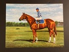New ListingSecretariat 12 x 9 Photo oil painting Horse Racing 1973 Triple Crown