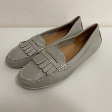 Jones Mocassins Slip On Womens Szie UK 6.5 Pale Blue Leather