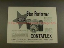 1957 Zeiss Ikon Contaflex Camera Ad - Star Performer 