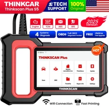 2025 ThinkScan Plus S5 Car OBD2 Diagnostic Scanner Tool ABS SRS AT Code Reader