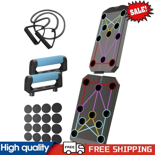 Folding Push-up Board Multi-Functional Push Up Handle for Workout (Mat & Rope) #