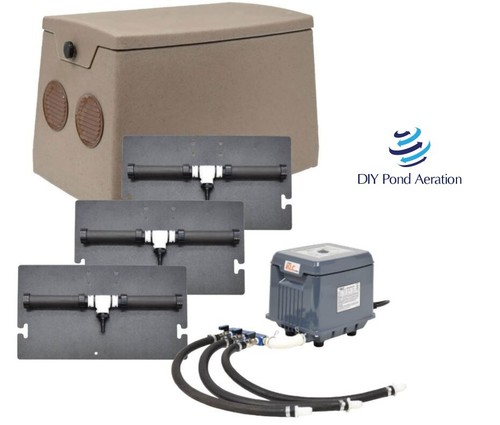 NUOVO kit aerazione laghetto lago acque poco profonde e profonde 1-4+ acri con recinto! - Foto 13 di 15