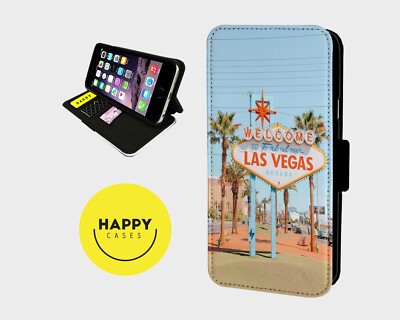 LAS VEGAS SIGN AMERICA USA - Kunstleder Klapp Handy Hülle Cover - iPhone/Samsung