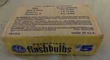 Vintage General Electric Flashbulbs Number 5 Pack of 4 GE Flash Bulbs 1950's NOS