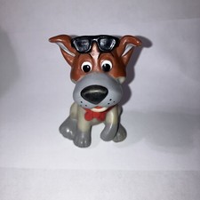 1988 Vintage Disney Oliver & Company Dodger Dog Preowned Rubber Figure Toy.