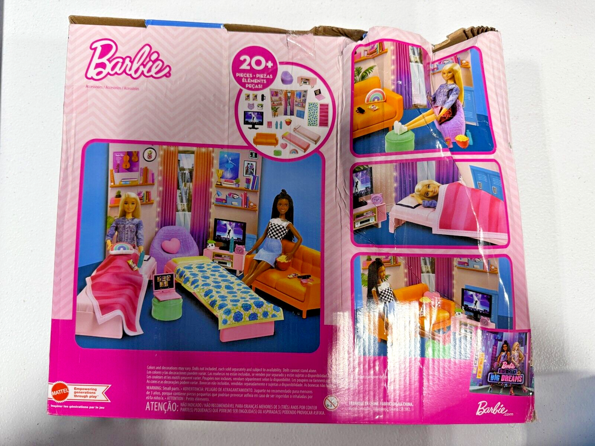Barbie: Big City, Big Dreams Dorm Room Playset (damaged packaging)