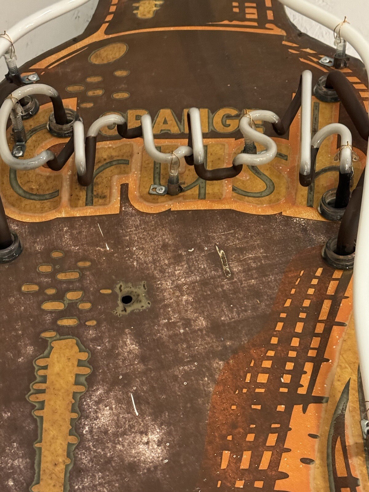 Vintage ORANGE CRUSH NEON sign with new glass And Transformer eBay