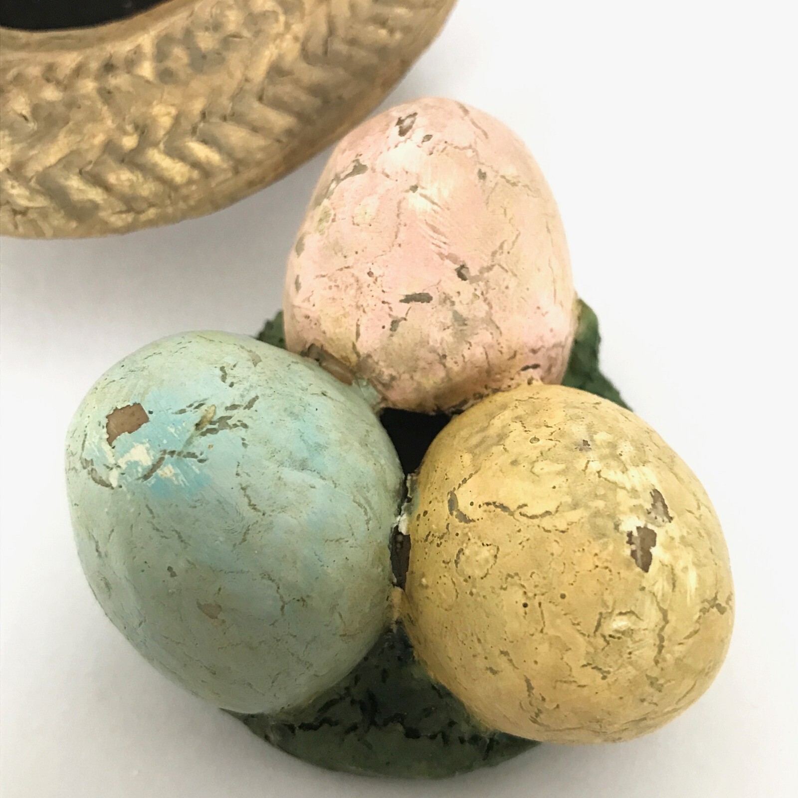 Bethany Lowe Retired Box Easter Chick Standing On a Hat Full Of