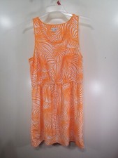 Gap Dress Size M Orange Pull Over Sleeveless Elastic Drawstring Waist