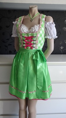 Authentic 3 pc. German  Dirndl + Necklace 6-8