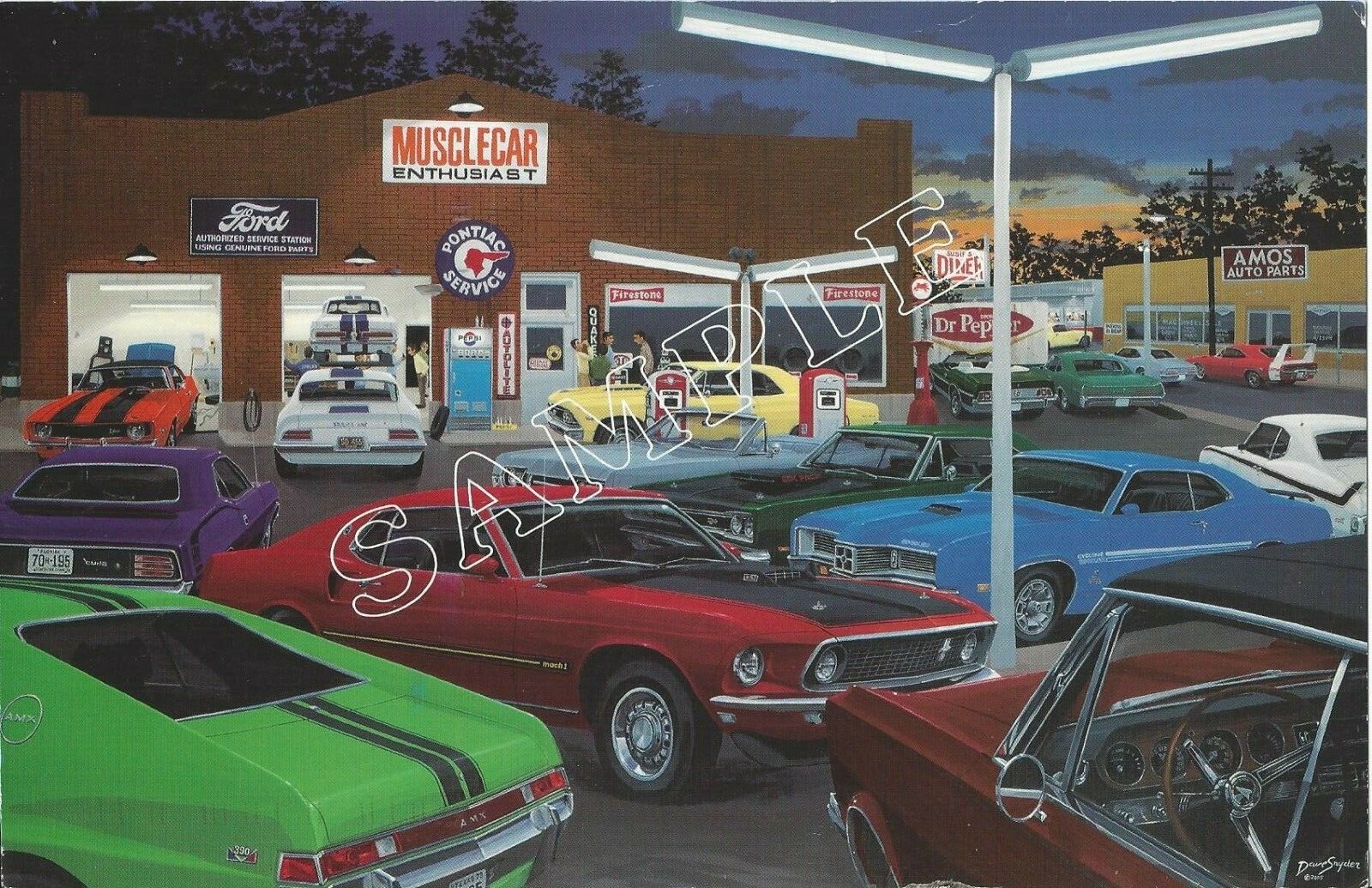 David Snyder Car Art "The Enthusiast" AP 19 of 95 Large Collection