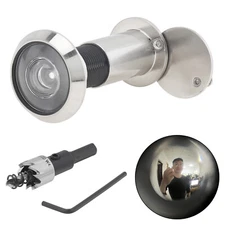 Anti-Theft 200 Degree Wide Angle Peephole Security Door Viewer w/ Privacy Cover