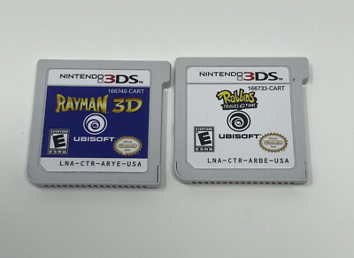 Rayman 3D + Rabbiss Travel In Time For Nintendo 3DS - ALL TESTED