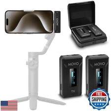 Movo WMX-2-C Wireless Microphone for iPhone 15 with Charging Case - 7HR Batte