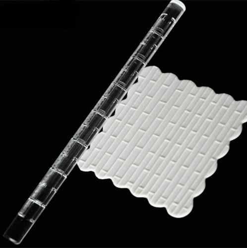 Embossing Acrylic Wave Carving Rolling Pin Non-stick Diy Crafts Clay Accessories - Picture 7 of 18