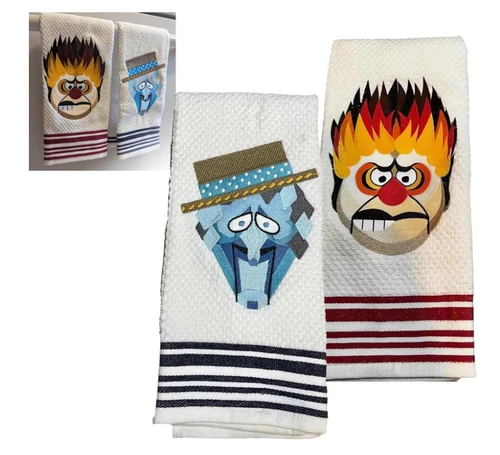 1/2X Heat Miser Snow Miser Christmas Towel Embroidered Decorative Large Cottonš„ - Picture 16 of 16