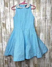 Ralph Lauren Girls Sleeveless Gingham Lace Party Dress Sz 6