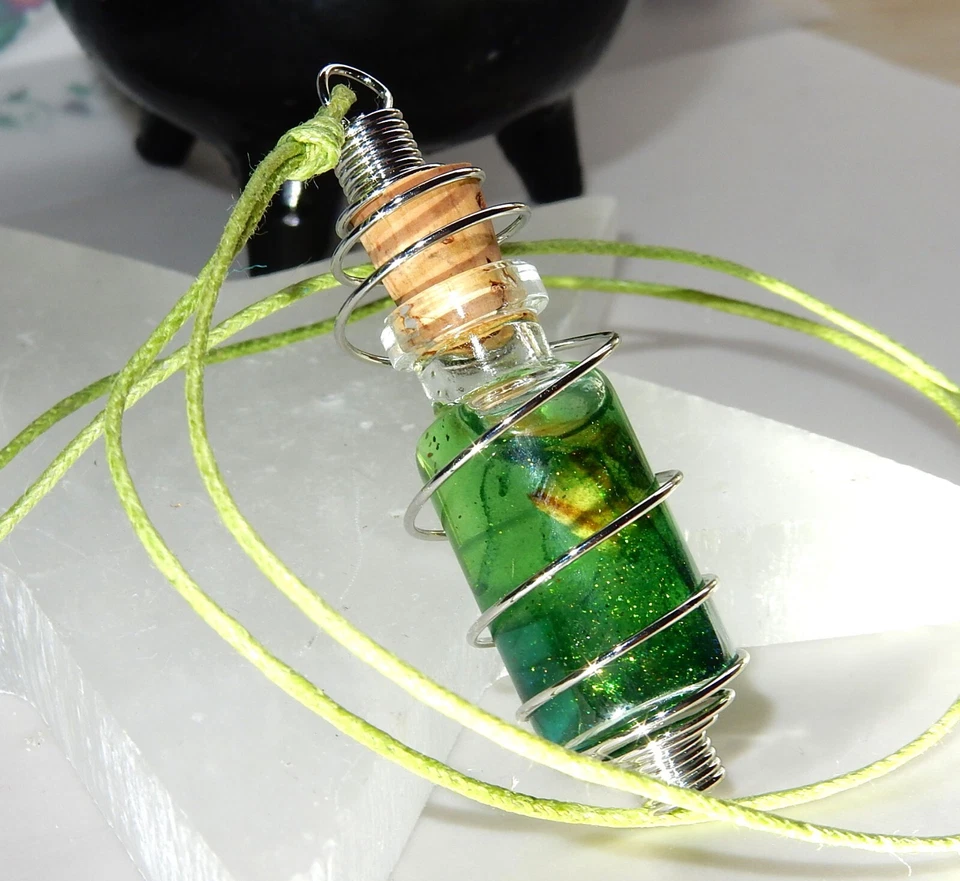 Glücksphiole Magie Amulett + Ritual- Glücksholz, Öl & Stein- Hexe-Zauber Samhain - Bild 2 von 4