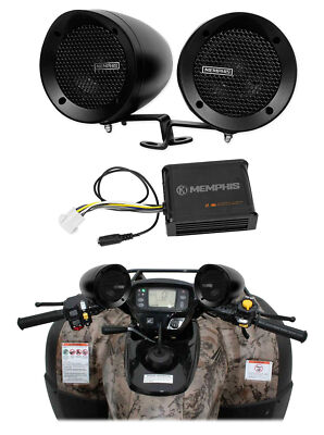 Memphis Audio ATV Audio System w/ Handlebar Speakers For Honda Rubicon 500