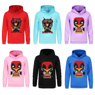 Jungen Deadpool Hoodies Sweatshirt Kids Casual Langarm Pullover Pullover 2-13Y