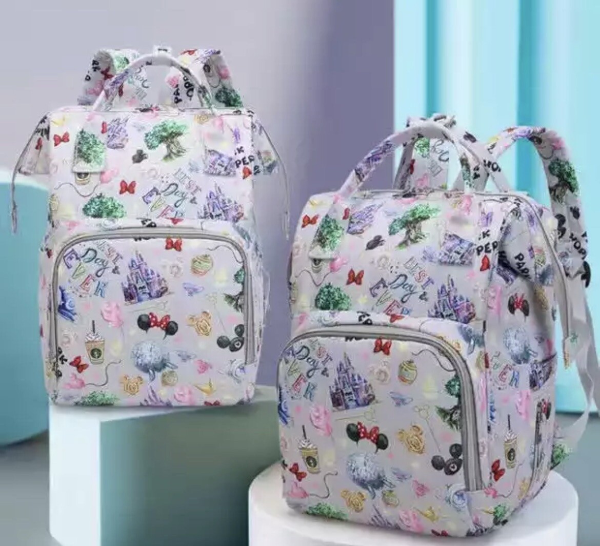 Disney 2022 New Diaper Bag Backpack Multifunctional Baby Bag Large Capacity