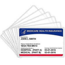 6 Pack New Medicare Card Holder Protector Sleeves 12Mil Clear PVC Waterproof Med
