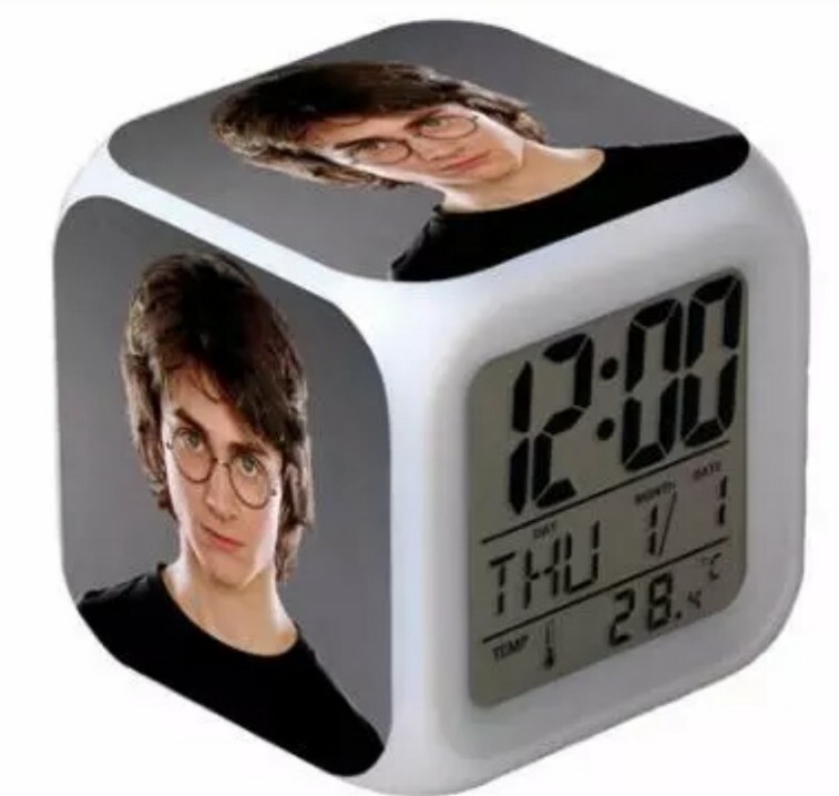 Despertador harry potter Lamparilla 7 Color Intercambiables Decoración Cinema