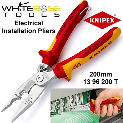 Knipex Zange Elektroinstallation 200 mm VDE isoliert 1000 V Tether Point