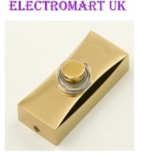 DOOR BELL CHIME BELL PUSH PRESS BUTTON METAL BODY POLISHED BRASS GOLD