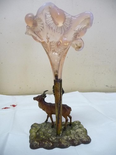 0168. Alte Jugendstil Glas Vase Figur defekt Deko - Bild 5 von 6