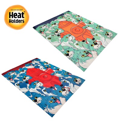 WÄRMEHALTER 1.7 TOG Thermo Fleecedecke Hundemotiv warm kuschelig Überwurf 127x178 cm