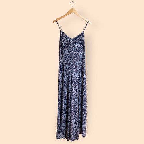 Bohme NWT Dress Forum Los Angeles Boho Navy Blue Floral Jumpsuit Outfit Women L