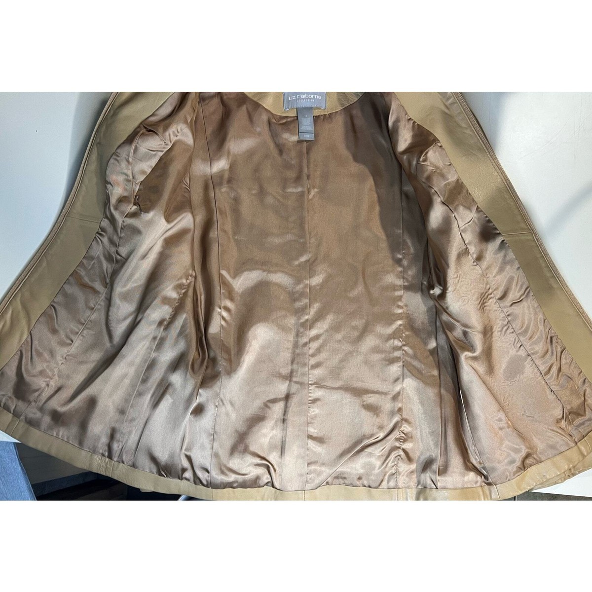 Vintage 90s Liz Claiborne Genuine Leather Moto Style Jacket sx 12