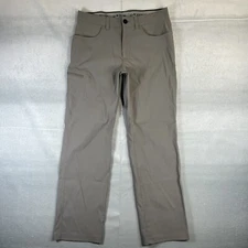 Orvis Trek Pants Men 32x30 Gray Tech Quick Dry 5 Pocket Water Resistant Nylon