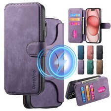 For Samsung Galaxy S26 Ultra S25 S24 FE S23 S21 Magnetic Detachable Wallet Case