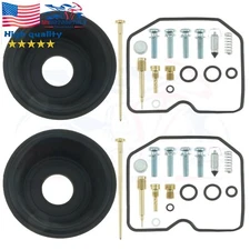 2x Kawasaki EN500 1996-2009 Vulcan 500 Carburetor repair kit diaphragm plunger