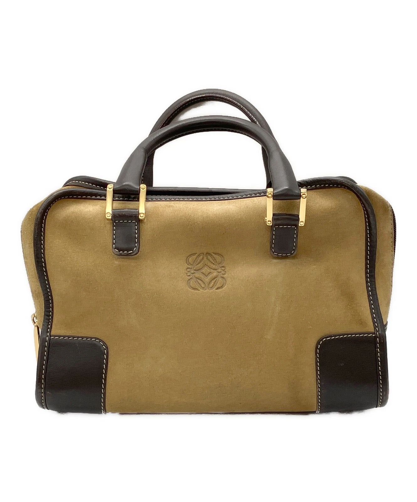 Loewe — Loewe Amazona 28 Suede Handbag 28 Brown #TFB3640