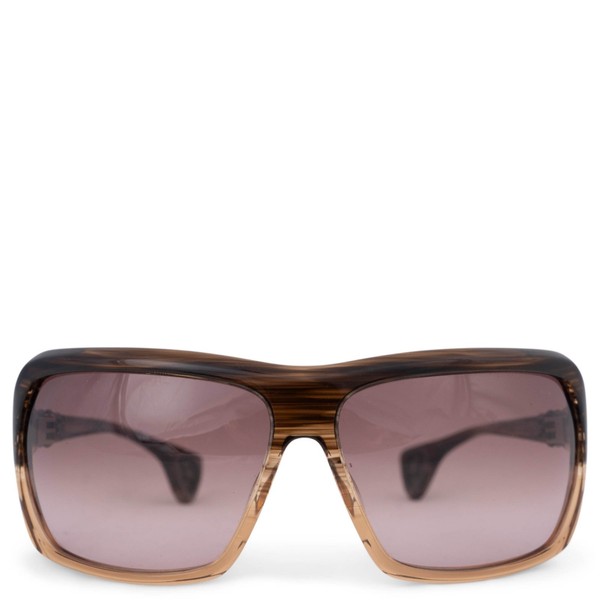 73029 authentische CHROMHERZEN braune Acetat-SCHUBHORNSCHILD Sonnenbrille