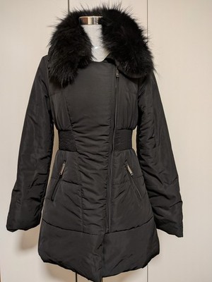 Raffinierte Jacke Elisabetta Franchi, L, Tailliert, Abnehmbarer Fellkragen