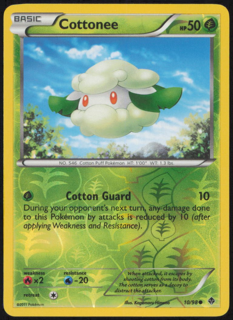COTTONEE 10/98 COMMON EMERGING POWERS POKEMON REVERSE HOLO NEAR MINT