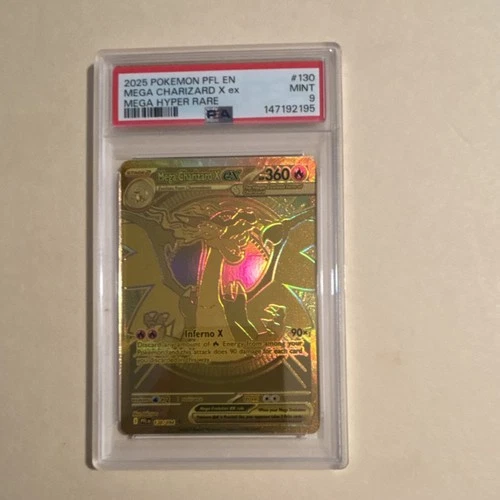 Mega Charizard X ex 130/094 Me02: Phantasmal Flames Holo Mega Hyper Rare PSA 9