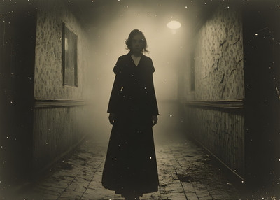 Haunting Eerie Woman Dark Art Gothic Halloween 4x6 Photo