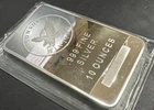 10 Troy oz Sunshine Mint .999 Fine Silver Bar Mint Mark, orig, plastic packaging