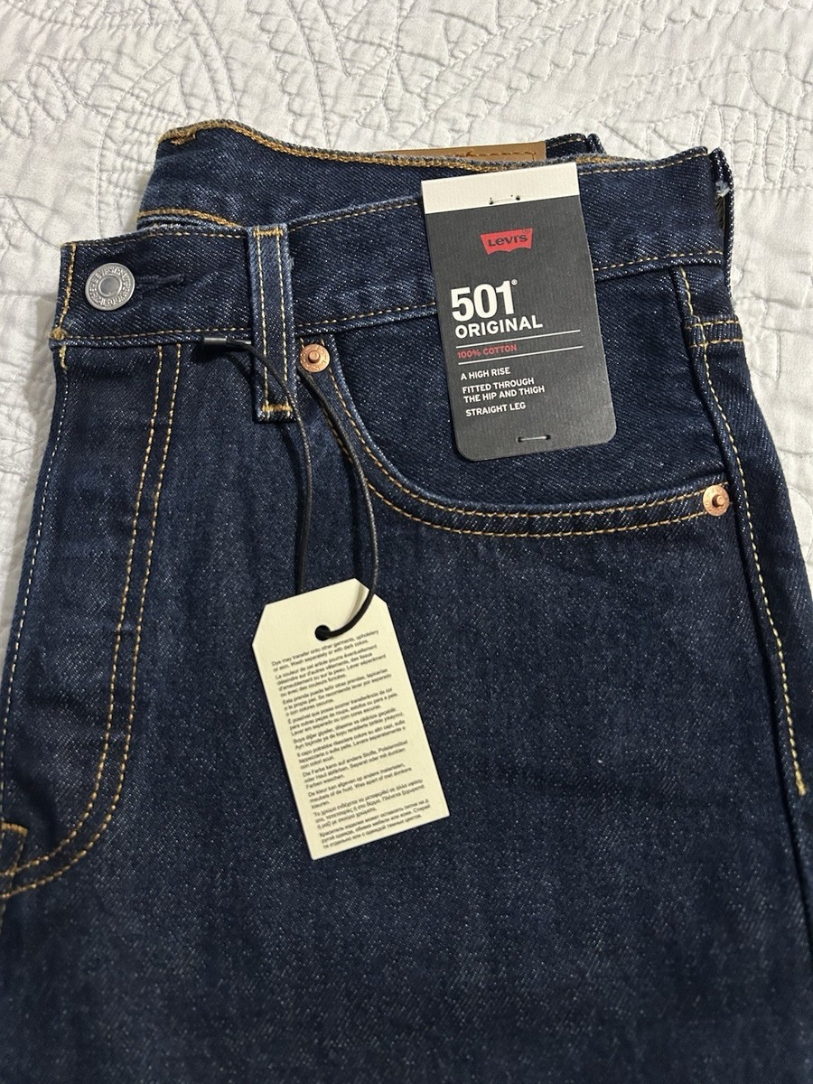 Levi's Womens 501 Original Jeans 12501-0384 DARK WASH Size 29x30