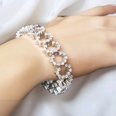 14K Weißgold 2,65 ctw natürlicher Diamant Tennisarmband - 7 Zoll
