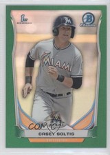2014 Bowman Draft Chrome Green Refractor 25/150 Casey Soltis #CDP110 z6b