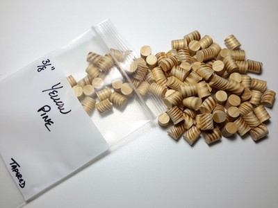 Yellow Pine Tapered Wood Plugs, 1/4'', 3/8'', 1/2'', 3/4'' diameters