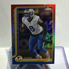 Topps Chrome 2025 Red White and Blue Jared Verse Los Angeles Rams #173 Mint 