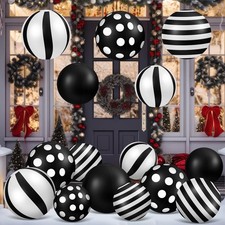 12 Pcs 24 Inch 16 Inch Giant Inflatable Christmas Balls Ornaments Large PVC I...